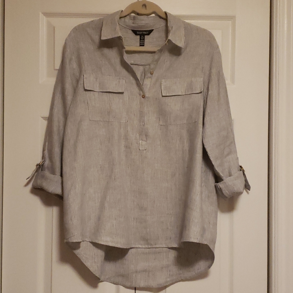 Ellen Tracey 100% Linen Shirt